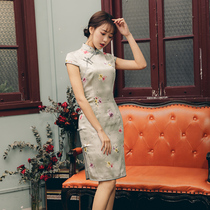 真丝旗袍2021年新款年轻款少女改良版连衣裙中国风时尚新式夏季