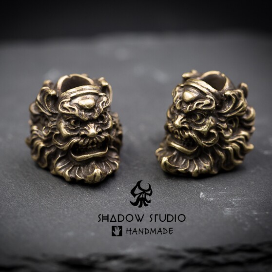 (shadow) original Chinese Wind Clock Knife Pendant handmade key umbrella rope pendant outdoor EDC copper hanging