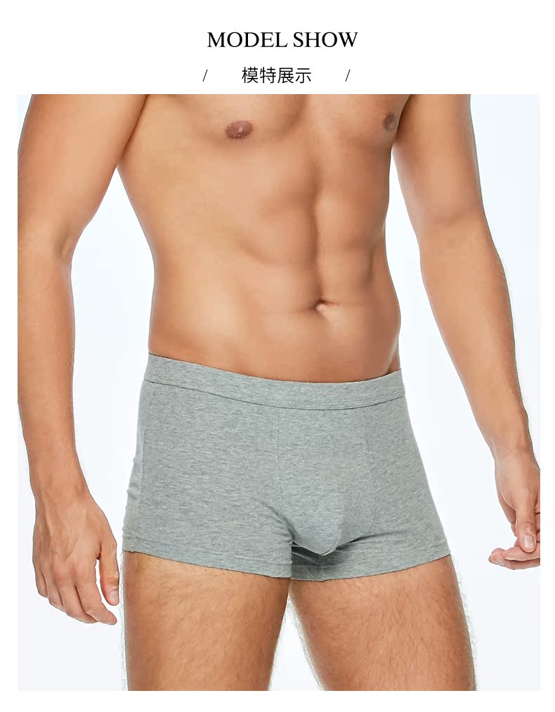 之 云 裤裤 男 18 mùa thu và mùa đông mới in chữ rắn màu trung bình boxer cotton c1821551 quần sịp