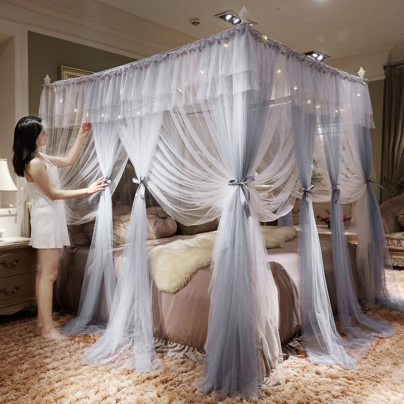 Net Red Princess Wind Eurostyle Mosquito Net Double Home 1 8m Bed Encrypted Thickening 1 5m metre Bed Landing Bracket TatXX_ENCODE_CASE_CAPS_LOCK_Off