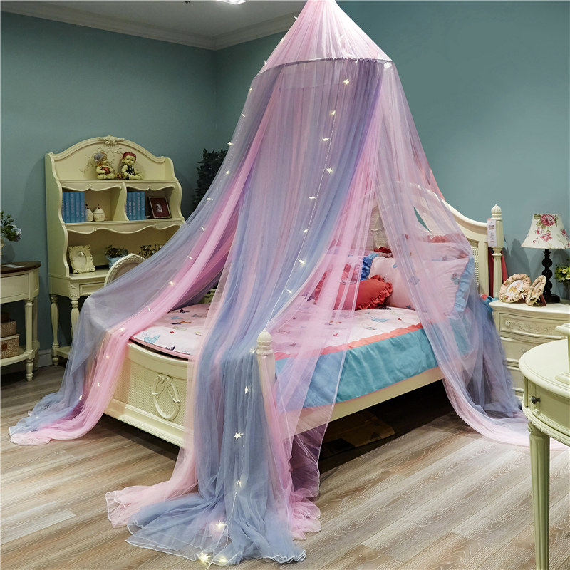 Children's room hanging ceiling tent simple dream bed curtain bedroom bedside net red princess wind yarn curtain white dome mosquito net