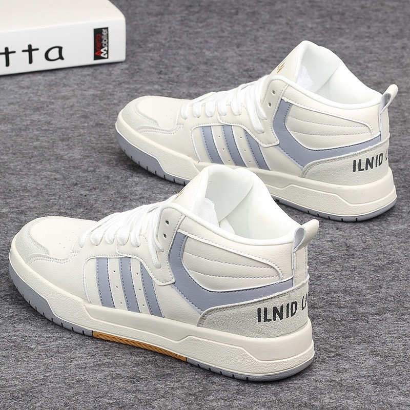 Hong Kong's same Supreme men's shoe trends 100 hitch a little white shoe sports casual high-cylinder-board shoes