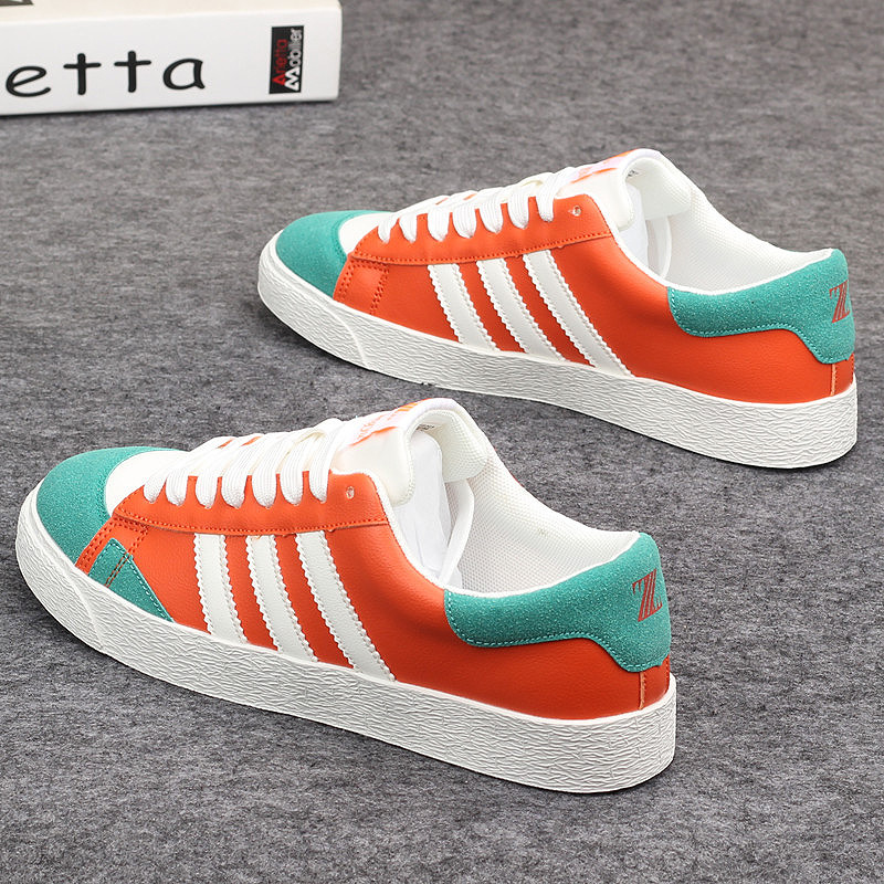 Hong Kong's same Supreme male shoe pupil flat white shoes sneaker sports leisure plate shoes