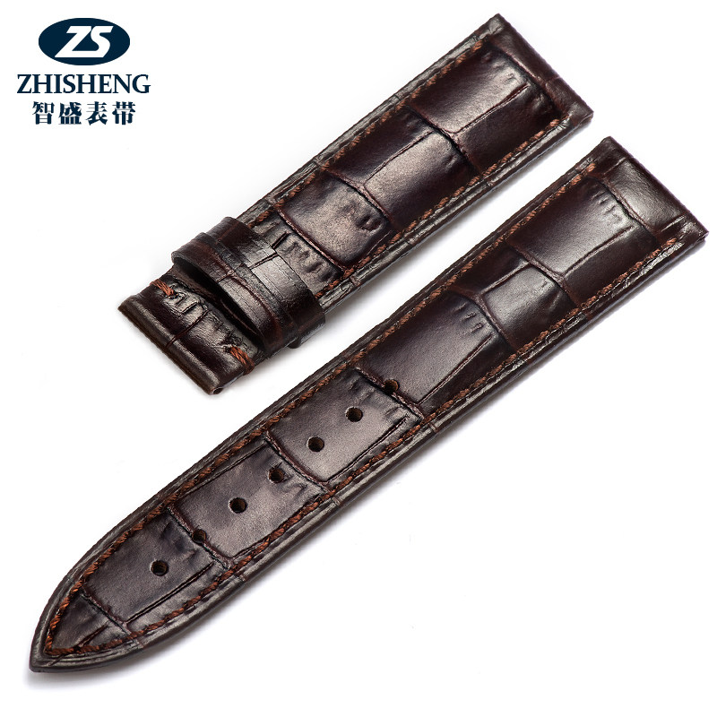 Zhisheng watch belt for men and women leather belt Butterfly buckle accessories Replacement Tissot Longines Montblanc Meidueibolu