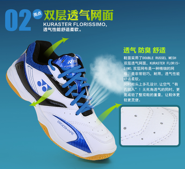 Chaussures de Badminton uniGenre YONEX DL SHB-49C - Ref 846898 Image 13