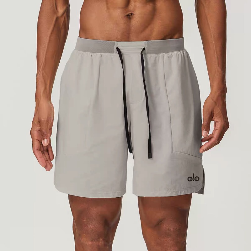 Al European and American Men's Outdoor Casual Sports Shorts, Sweat-Absorbent and Moisture-Wicking, Tennis, Yoga, Quick-Drying Running Fabric Shorts