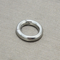 925 sterling silver smooth round buckle necklace bracelet mechanical buckle inside spring buckle leather rope Buckle Head diy silver accessories