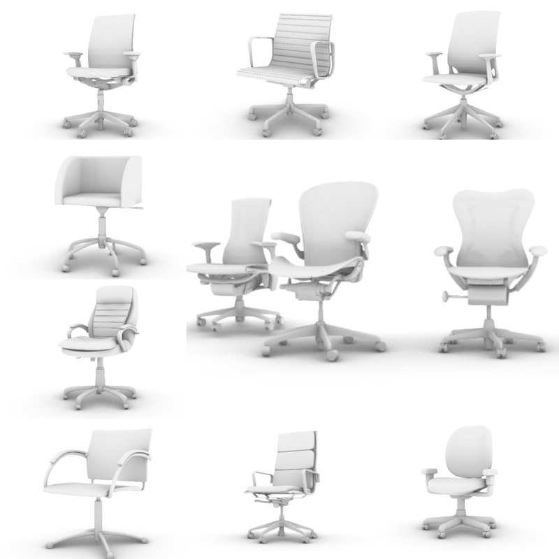 Office Chair 02 Ergonomic Chair Computer Chair Seat Design Modeling Rhino Model Source File