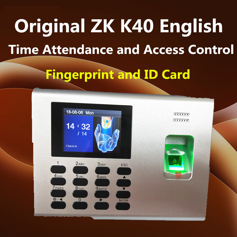K40 Fingerprint Time Clock Control K40 English Fingerprint Attendance Door Disabled ID Card Battery
