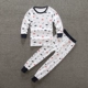 Quần áo trẻ em bé Qiuyi Qiuku phù hợp với đồ lót cotton bé trai và bé gái mùa xuân và mùa thu trong bộ đồ ngủ mỏng cho bé thời trang bé gái