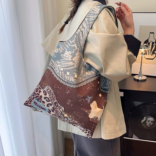 Мультяшная небольшая дизайнерская универсальная сумка через плечо для отдыха