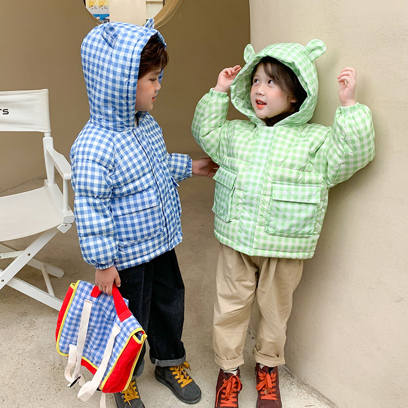 Children's Down Short Boy's Glue Heat Warm 2022 New Girls Yangtze Han Edition in the Child's Costume