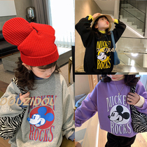 Girls plus velvet vests in autumn and winter 2020 new children's large children Korean wave winter loose foreign style jacket winter