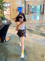 Girls summer lantern harnesses 2021 new CUHK Tong Han version Vest Dew Back Children Thin sleeveless blouses