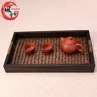 Khay gỗ khay trà khay gỗ khay gỗ khách sạn nhà hàng khay gỗ cổ khay trà bằng gỗ tấm hình chữ nhật tấm gỗ - Tấm đồ dùng nhà bếp bằng gỗ
