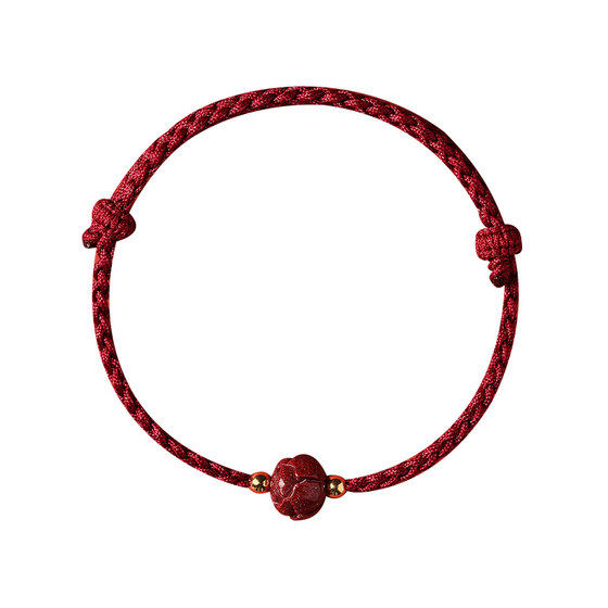 Postgraduate entrance examination ashore bracelet hand rope female lotus weaving small red rope cinnabar and Tianyu couple's birth year gift