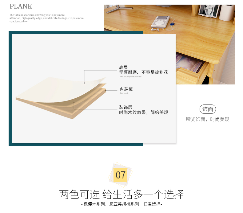 Phòng ngủ bàn máy tính để bàn bàn hộ gia đình đơn giản trường tiểu học bàn tủ sách kết hợp bàn đơn giản kinh tế - Bàn bàn tròn