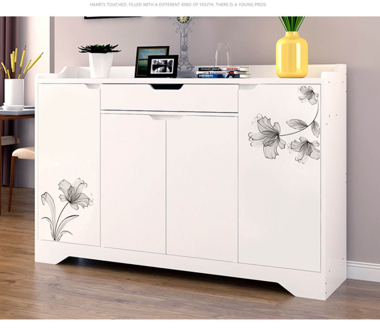 giày nhỏ gọn đơn giản đa chức năng nội sảnh tủ khóa cửa gỗ rắn tiết kiệm và tiết kiệm không gian nhà hiện đại - Buồng tủ nhựa lắp ghép