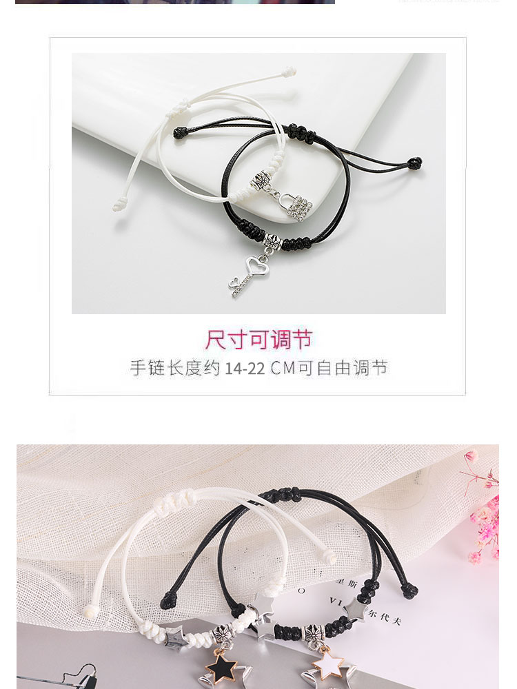 Vòng tay cặp phiên bản Hàn Quốc tươi mới của thời trang đơn giản dệt tay nam nữ vài mẫu vòng tay vòng tay bạn gái thủy sinh vòng lv