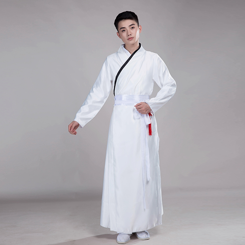 Chiman Han ăn mặc nam cổ phong cách cổ tích lớn tay áo truyền thống Wei Jinfeng đẹp trai con trai ghi kiếm sĩ thực chéo cổ áo bộ