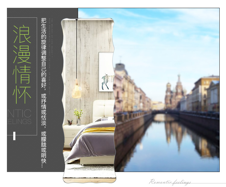 Gương chống cháy nổ gương dài thay gương gương lắp gương treo tường ký túc xá nhảy tường treo gương dán tủ quần áo gương - Gương gương khung gỗ