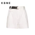 Quần short trắng nữ kbne2019 hè mới rộng cạp cao eo ngắn một phiên bản ngắn Hàn Quốc lỏng lẻo quần nóng bỏng hoang dã - Quần short