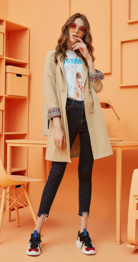 Trench pour femme KBNE     en Coton - Ref 3226654 Image 19