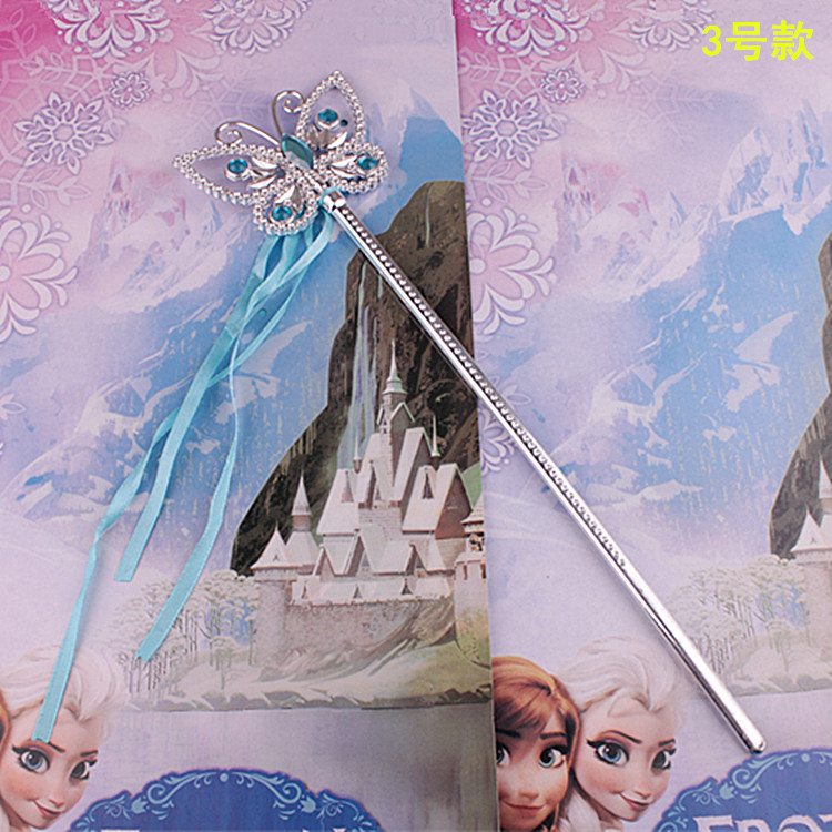 Princess Shiny Thạch Children Crown Ice Snow Phụ kiện tóc Biểu diễn Mũ nón Magic Wand Magic Wand Fairy Stick cột tóc cho bé gái