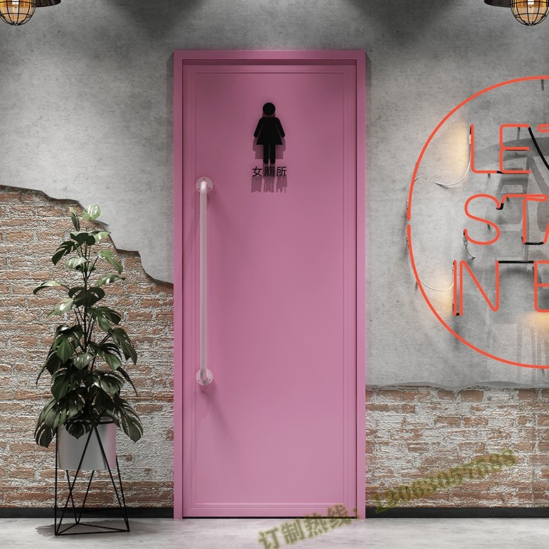 Iron retro industrial wind container door toilet cosmetic room creative decoration network red push pull door simple