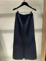 Длинная шерстяная демисезонная юбка, средней длины, высокая талия