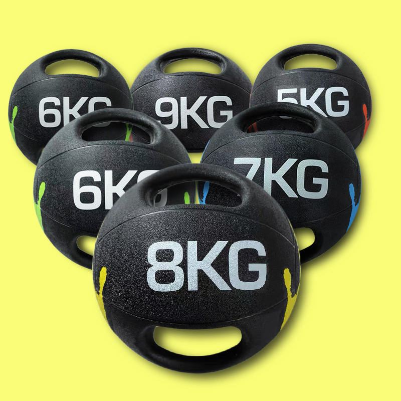 Double ear drug ball fitness core strength training to hold solid rubber gravity ball children private teaching small tool equipment