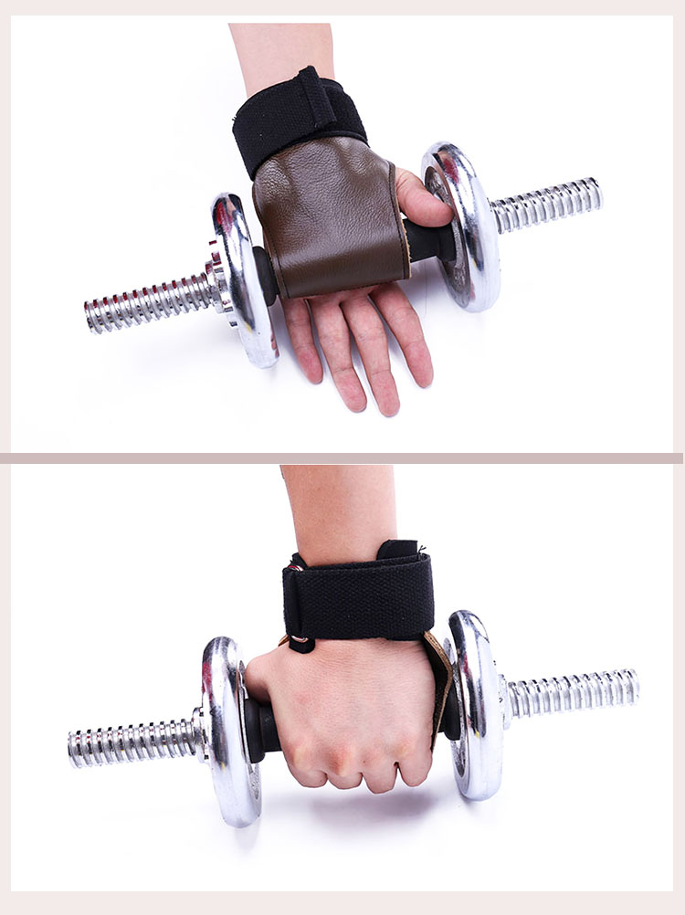 Găng tay thể dục thể thao Nam và nữ Thiết bị tập luyện Kéo cứng chống trượt Boost Belt Nửa rò rỉ Ngón tay đeo Bracers Bảo vệ - Dụng cụ thể thao băng đeo đầu gối