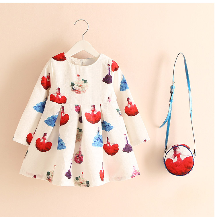 Váy bé gái mùa xuân và mẫu mùa thu 2018 công chúa thời trang mới châu Âu và túi xách cotton nữ bé mùa xuân váy trẻ em váy đầm thu đông bé gái
