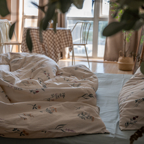 Purple Vines ~ Apricots Color Pure Cotton Four Pieces Sets 1 8 Bed Double Full Cotton Linen Three Sets