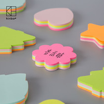 kinbor creative fluorescent multi-shape small book memo notes