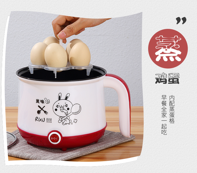 ca nau mi Máy hấp trứng đa chức năng máy trứng nhỏ omelette điện omelette nồi cắm không dính một nồi - Nồi trứng nồi bear 1.6 l