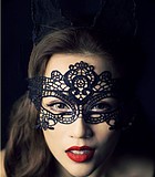 Handling Sexy Lace Hollowed-out Black Eye Mask Nightclub Fashion Queen Mask Sexual items Erotic Underwear Accessories