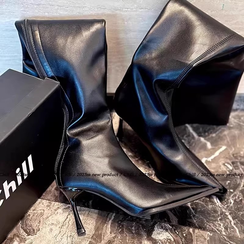 Over-The-Knee Boots for Women, 2025 Winter New Style, Stiletto Heel, Pointed Toe, Elegant Stretch Boots, Sexy Slimming High-Heeled Long Boots