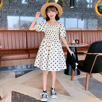 Girls Summer Dress 2022 New Han Edition Childrens Yang Gas Network Red Princess Dress tide