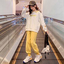 Girls suit spring dress 2022 new gas big childrens clothes sports clothes spring and autumn childrens clothes two - piece sets