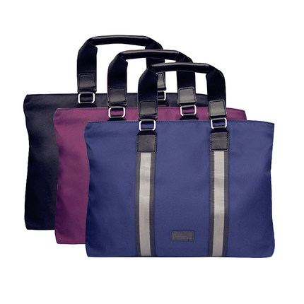 批发加厚拉链文件袋帆布防水多层大容量收纳办