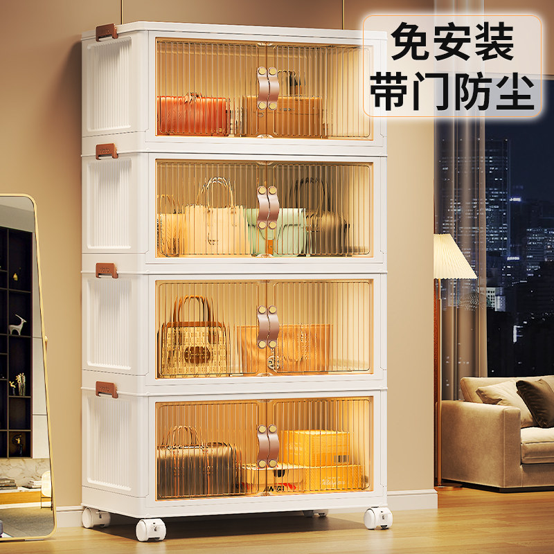 Free installation Package containing Divine Instrumental Home Wardrobe Dust Finishing Shelving Shelf Luxury Storage Transparent Box Display-Taobao