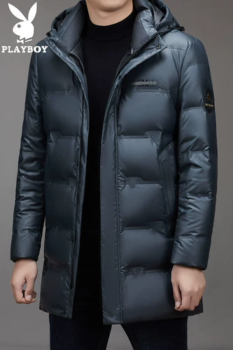 Playboy, демисезонный длинный пуховик для мальчиков, приталенная утепленная куртка, комплект с пухом, большой размер