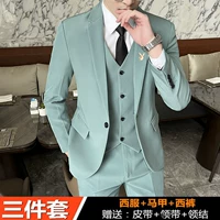 Синий жилет, штаны, ремень, галстук, галстук-бабочка