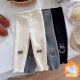 Baby girl plus velvet leggings autumn and winter Korean style children wear warm trousers outside little girl one-piece casual pants