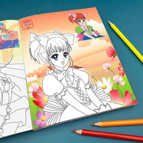 3-6-8 Kindergarten elementary school students draw painting This painting This painting childrens graffiti fill color painting girl princess painted with color