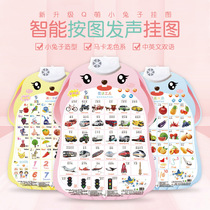Children Early Church Enlightenment cognition See graphic figure Talking wall chart 0-6-year-old baby by picture Chinese character vocal wall sticker