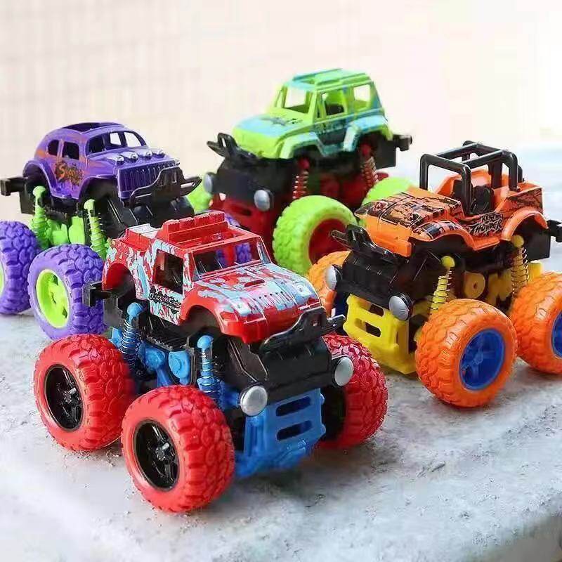 Inertial four-wheel drive off-road vehicle boy and girl toy violent dumper anti-fall baby stunt car model