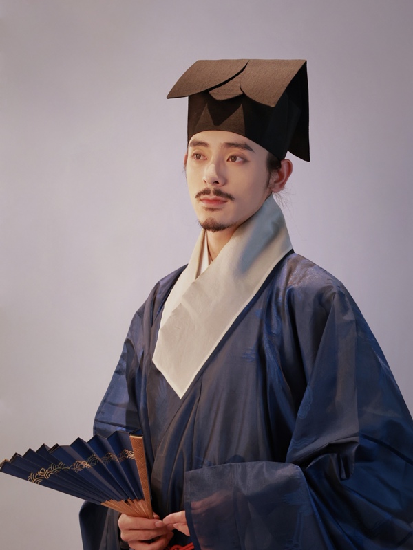 【Zegeng】Ming Dynasty Cicada Belly Scarf (Cloth Base/Gauze Base), Ribbon Approximately 75cm, Hanfu Hat