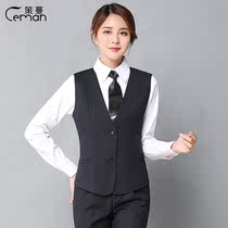 Spring and autumn professional horse clip suit women interview work clothes suit uniform vest vest dress mobile work clothes women